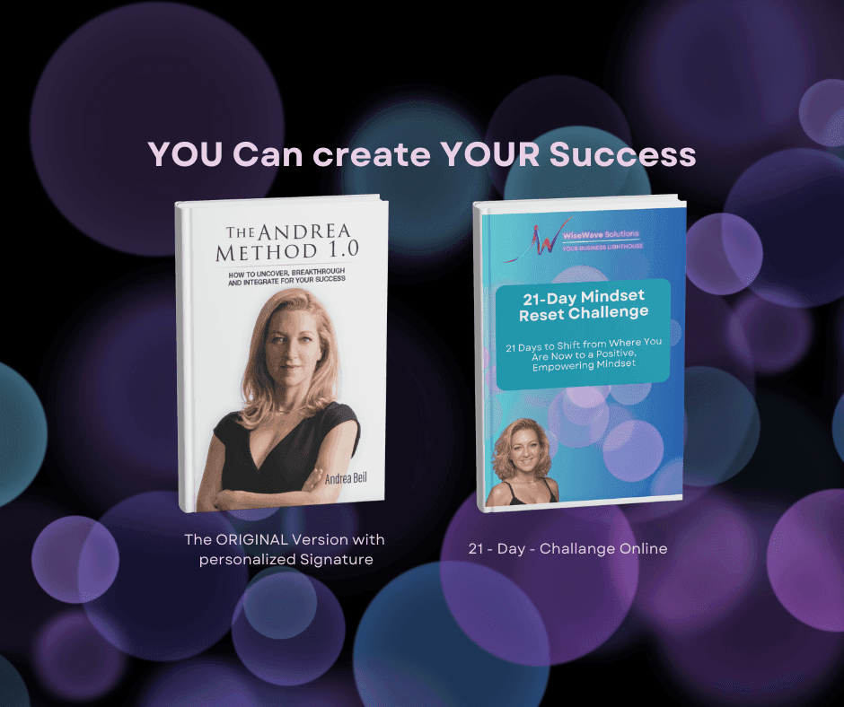 Original book version, amazon seller, 21 Day Challange, The Andrea Method, Create your success, inner breakthrough, change patterns, Live life fully, Andrea Shaprut-Beil, Unlock your potential, business strategy, life changing tools, result driven, from vision to action